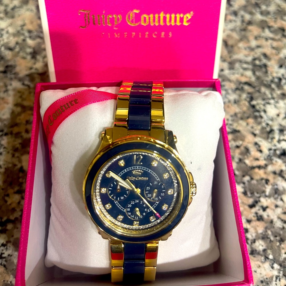 Juicy Couture gold/navy watch with tags